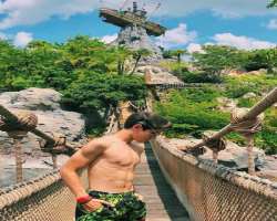 He visited Disney's Typhoon Lagoon in July of 2019.